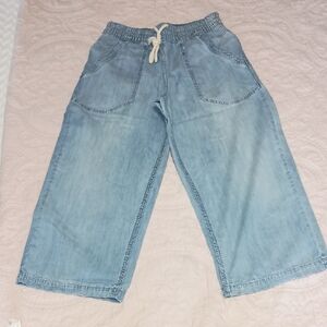 We The Free Light Blue Elastic Waist Denim Pants